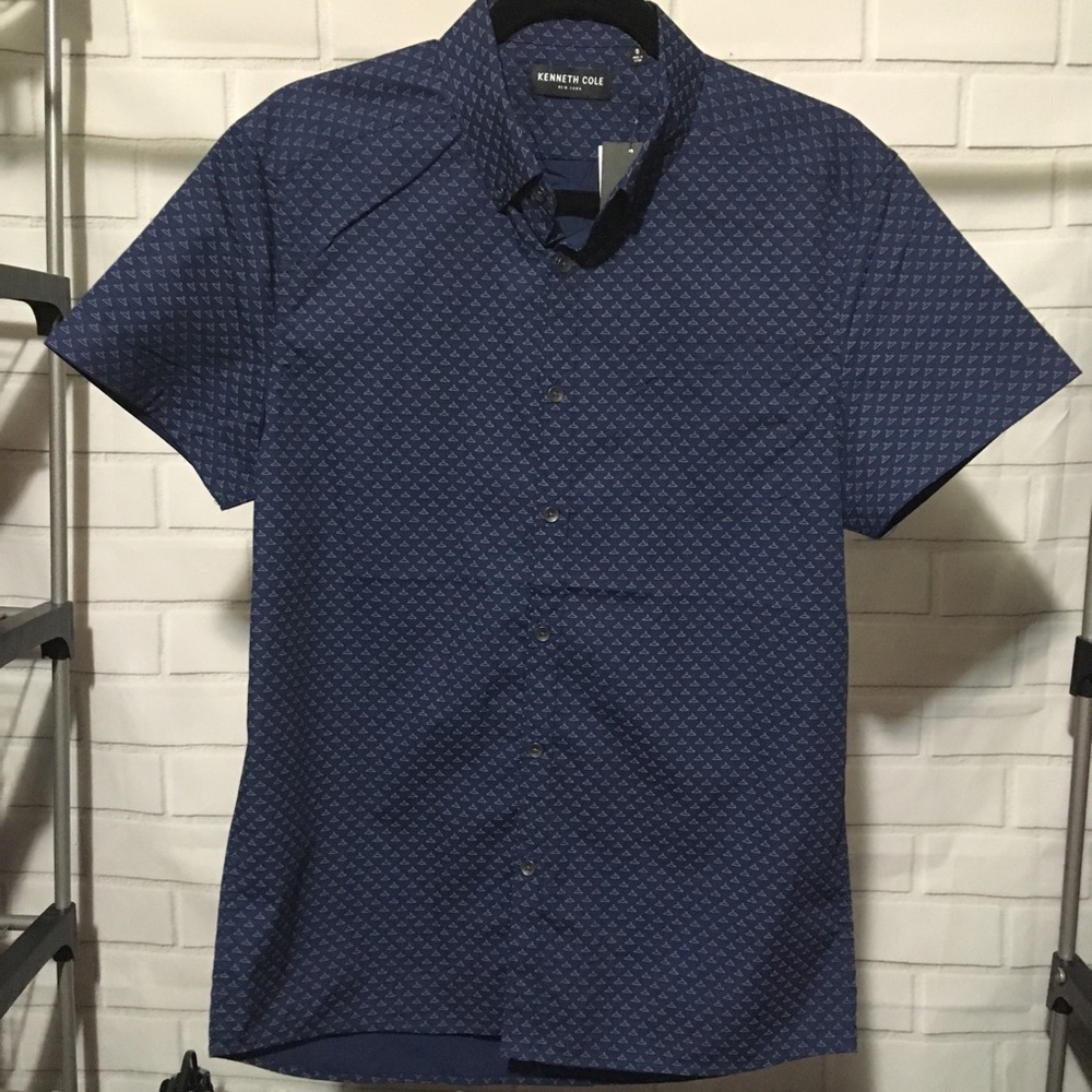 Kenneth cole men’s dressy shorts sleeve top - Picture 1 of 6
